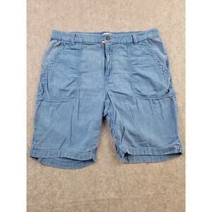 Carbon 2 Cobalt Shorts Mens 35 Blue 100% Cotton Utility Pockets Casual Chino